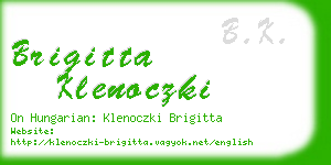 brigitta klenoczki business card